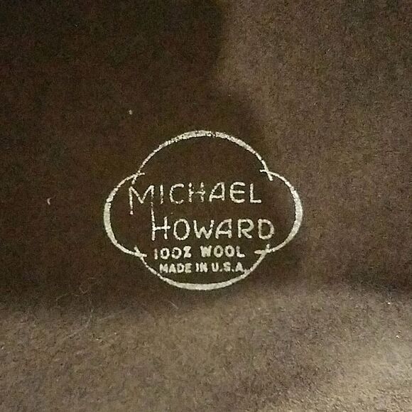 Michael Howard VTG 100% Wool Brown Bucket Hat, Satin Floral, Mesh, Made in USA - Picture 9 of 10